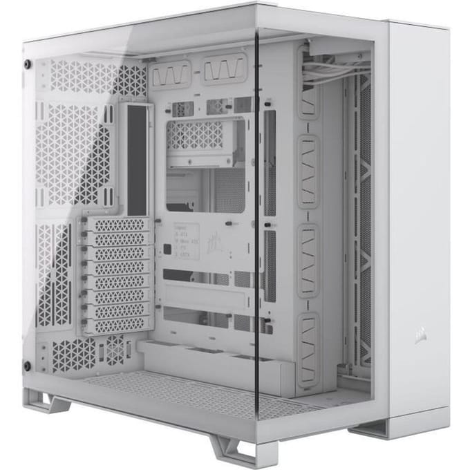 Boîtier PC - CORSAIR - 6500X  Tempered Glass Mid-Tower Dual Chamber - Blanc