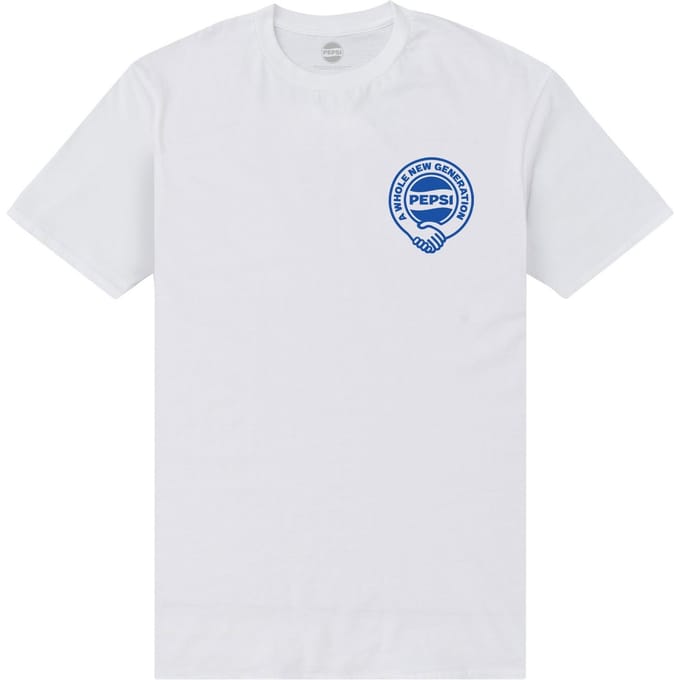 Pepsi Co. A Whole New Generation Men's T-Shirt - White - 3XL