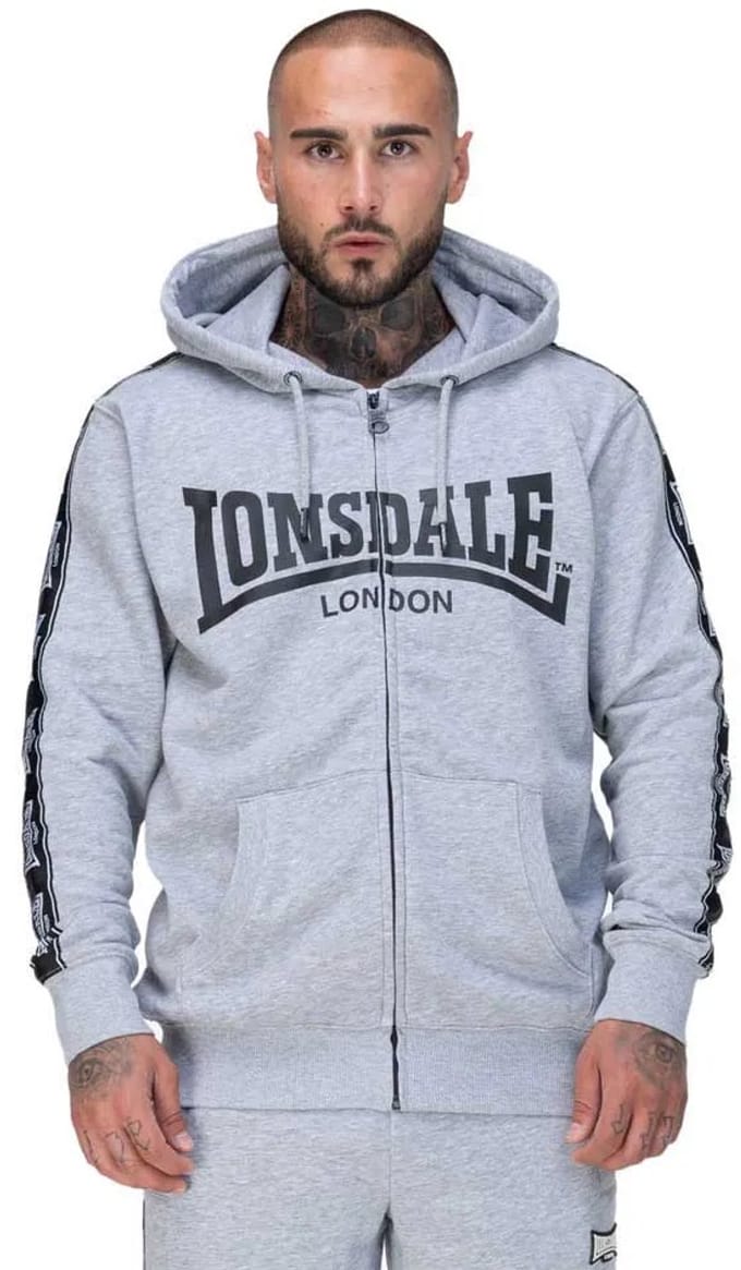 Lonsdale Bigton Sweatshirt Met Rits Grijs S Man
