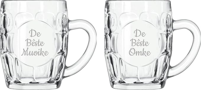 Gegraveerde Bierpul 55cl De Bêste Muoike-De Bêste Omke
