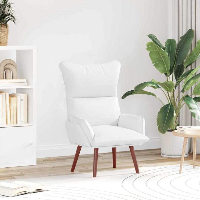 vidaXL - Fauteuil - Wit - 69 - x - 74 - x - 93 - cm - Kunstleer