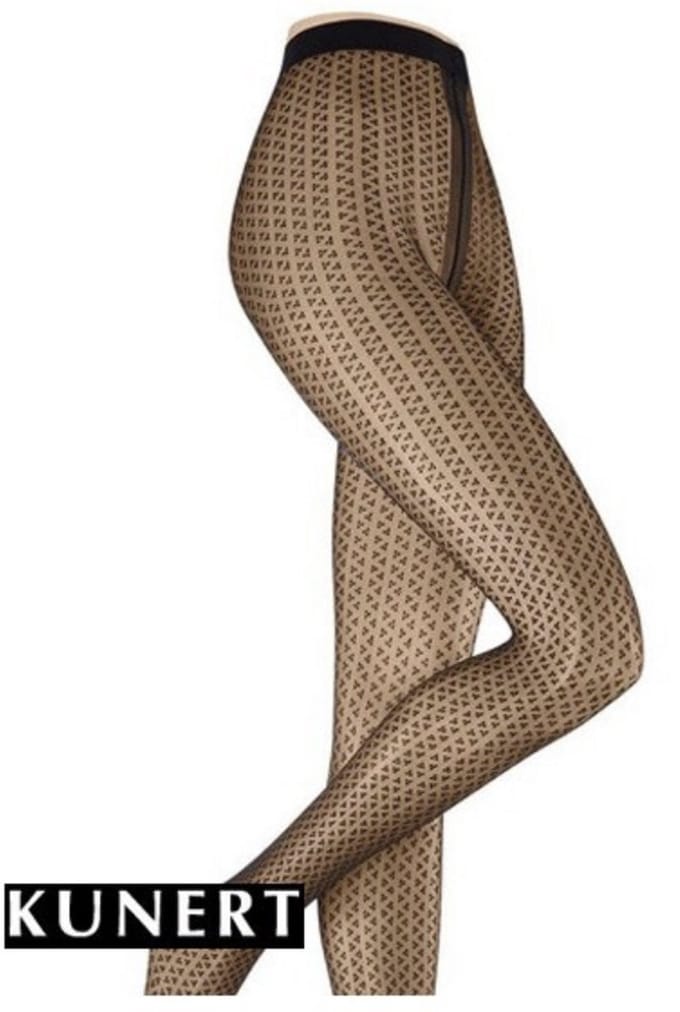 Kunert fantasie panty maat 40/42 zwart