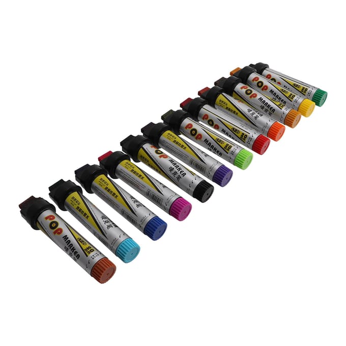 12 Stuks Posca Verfmarkers Veilig Brede Toepassing Sneldrogend Waterdicht Handig Ontwerp Marker voor gray