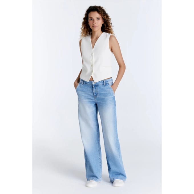 Cup of Joe Maxine wide leg jeans light blue