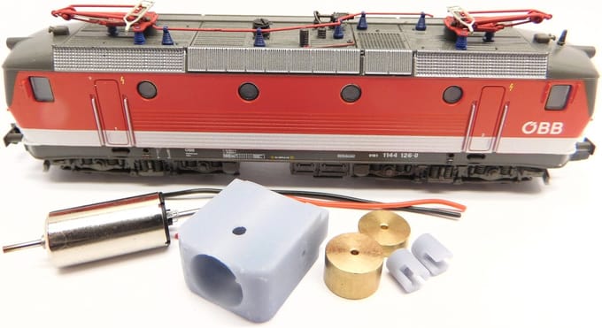 micromotor NF059C motor ombouwset voor Fleischmann ÖBB Rh 1044, Rh 1144
