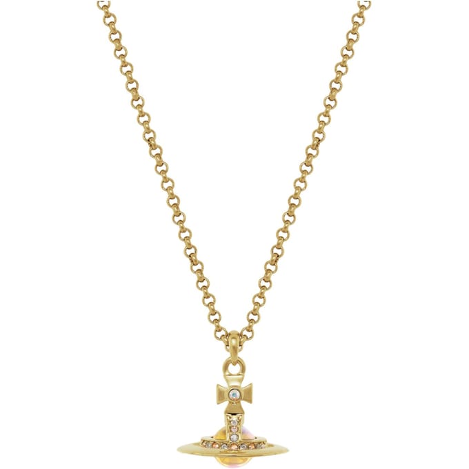 Vivienne Westwood Saturn Ring Pattern Design Laiton Collier Femmes collier Or 63020098-02R995 Basic Packaging-Dust Bag+Box beige
