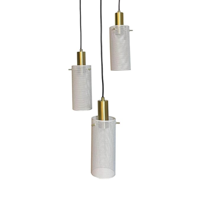 Licht Prestige Tirana Hanglamp Wit E27 x3 - Stijlvol en Verstelbaar