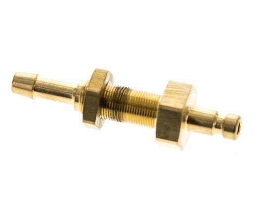 Messing DN 2.7 (Micro) Luchtkoppeling Insteeknippel 4 mm Slangpilaar Schotkoppeling