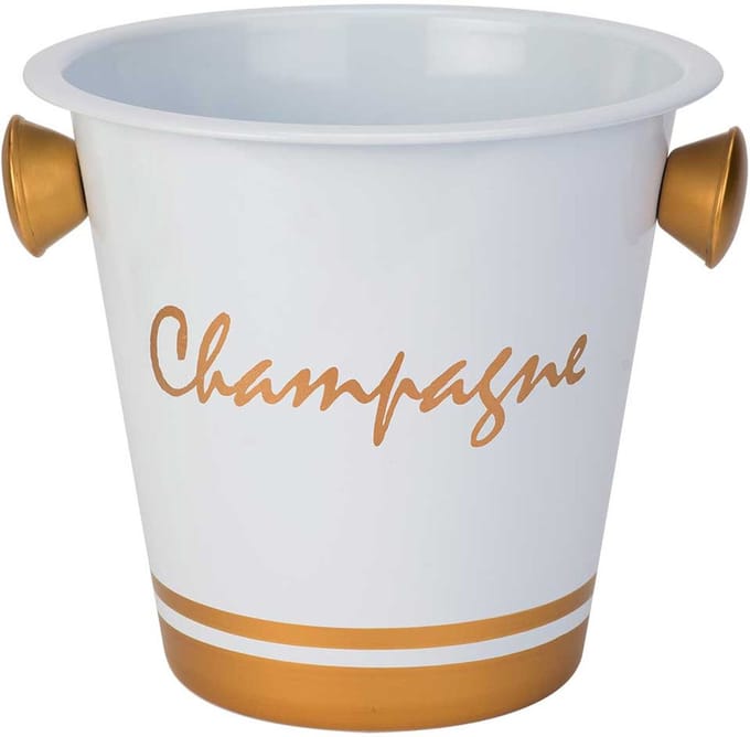 Cosy&Trendy Champagne ijsemmer - wit/goud - Ø 20 cm