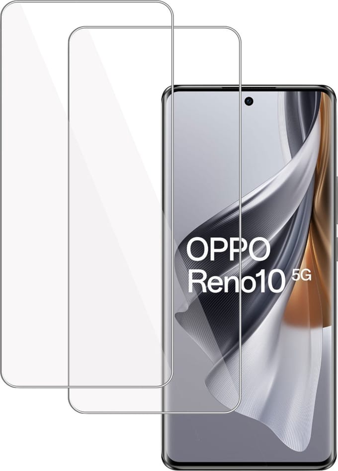 2x Screenprotector geschikt voor OPPO Reno 10 / 10 Pro Screenprotector – Gehard Glas - Proteqt+