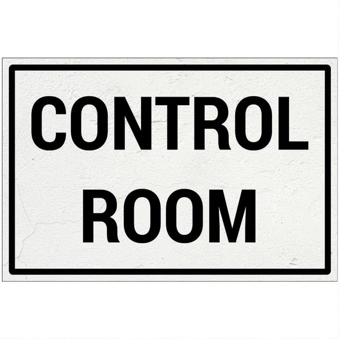 Control room bord | Forex Re materiaal | 18 x 12 cm