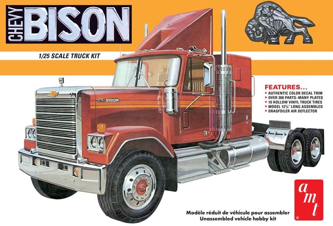 AMT Modelbouwpakket Auto - 1390 Chevrolet Bison Truck Plastic - 1:25 - Modelbouw