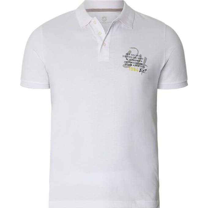 Jan Vanderstorm herren Poloshirt - 52/54 - wit - Plus Size