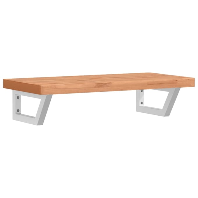vidaXL - Badkamer - wandschap - staal - en - massief - beukenhout