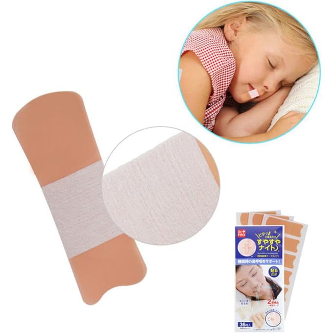 36 stuks anti-snurkstickers mondsticker wegwerp mondstrips mondtapes white