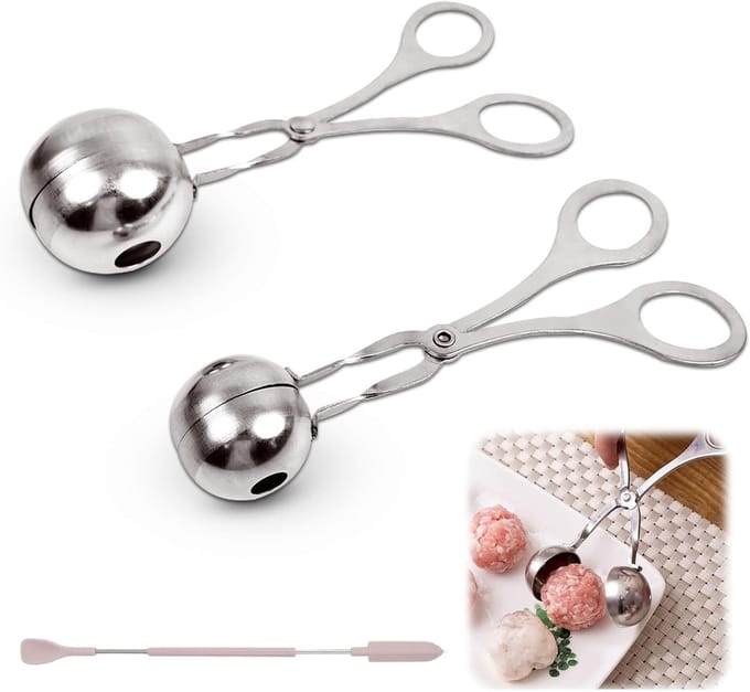 Fleischbällchen Former, Antiembroidery Fleischballer Kugelzange, Fleischbällchen, Stainless Steel Fleischbällchen Former