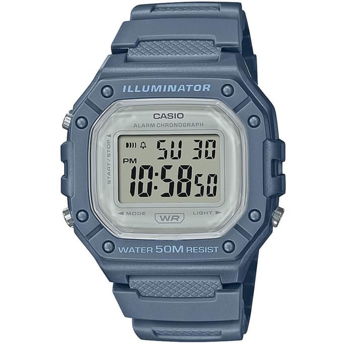 Casio W-218HC-2AVDF Illuminator Digitaal Horloge - Avio Blauw