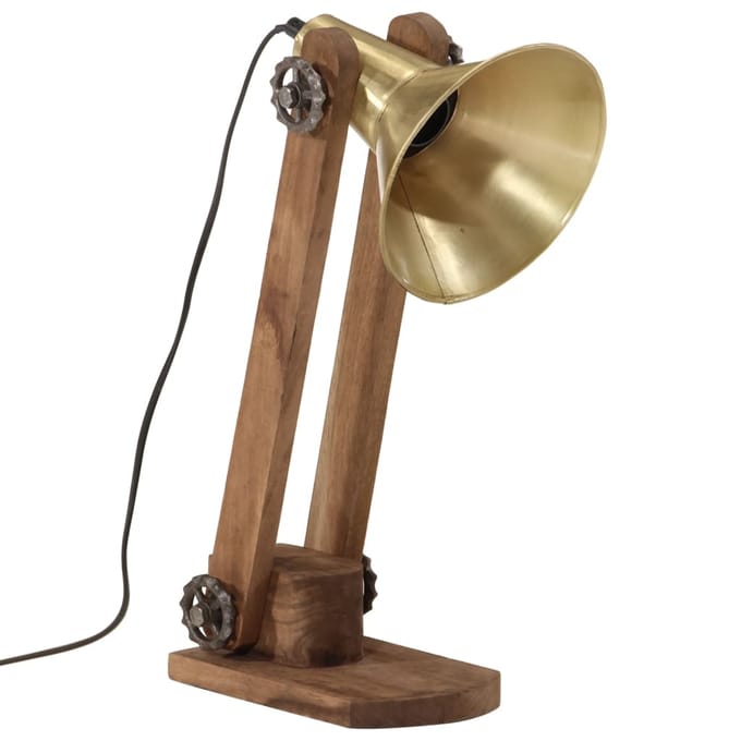 vidaXL Bureaulamp 25 W E27 23x13x52 cm antiek messing