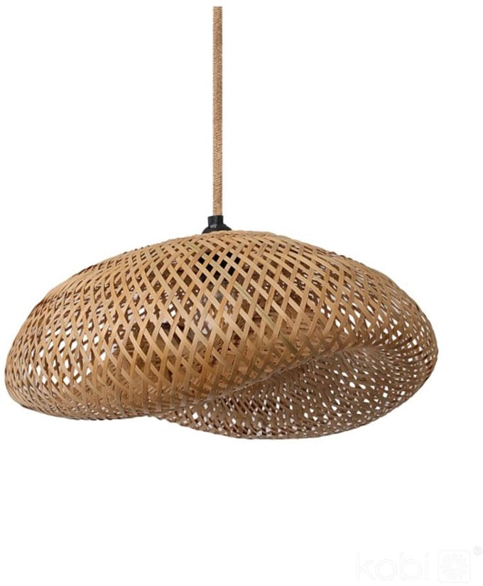 BOHO hanglamp Brugia M Ø50cm Donker Bamboe - fitting - Kobi Design | E27 | Max 1X60W exclusief