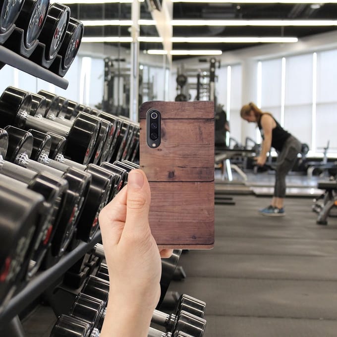 Xiaomi Mi 9 Book Wallet Case Old Wood