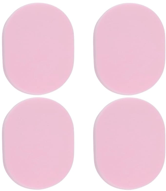 Dailygoods - 4 Stuks Herbruikbare Gezichtsreinigingssponzen Roze