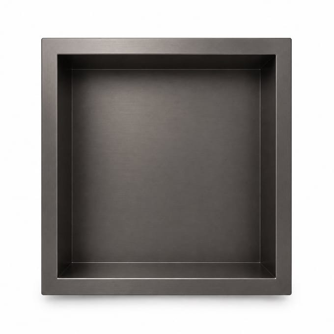 EAVY - Inbouwnis Badkamer Gunmetal - 30×30×10 cm - RVS