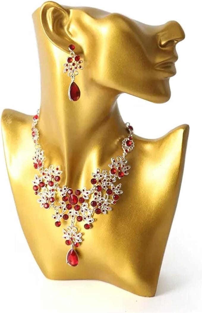 Sieraden Display - Buste Standaard - Winkel Presentatie - Elegante Hars Afwerking - Niet Gespecificeerd - Goud