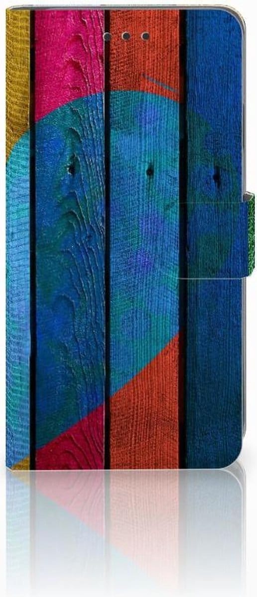 Apple iPhone Xs Max Book Style Case Wood Heart - Cadeau voor je Vriend