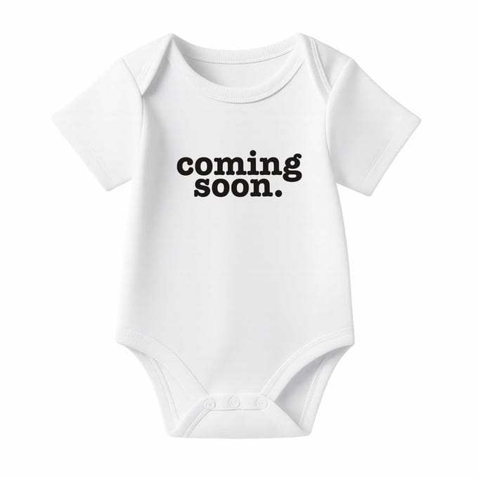 Romper Coming Soon - wit - korte mouw