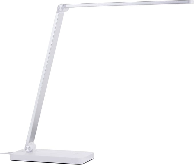 Brilliant Florence - Bureaulamp - LED 5W - 2700K-6500K - CCT - 3-Steps Dimbaar - Draadloze oplaadfunctie - USB - Wit