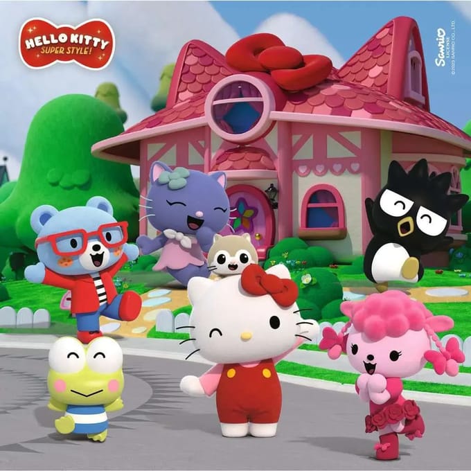 3x49 puzzelstukjes avonturen in kersenstad Ravensburger Hello Kitty