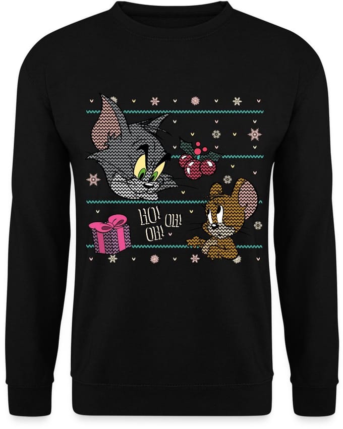 Tom En Jerry Ho Ho Ho Ugly Christmas Sweater Sweater Heren