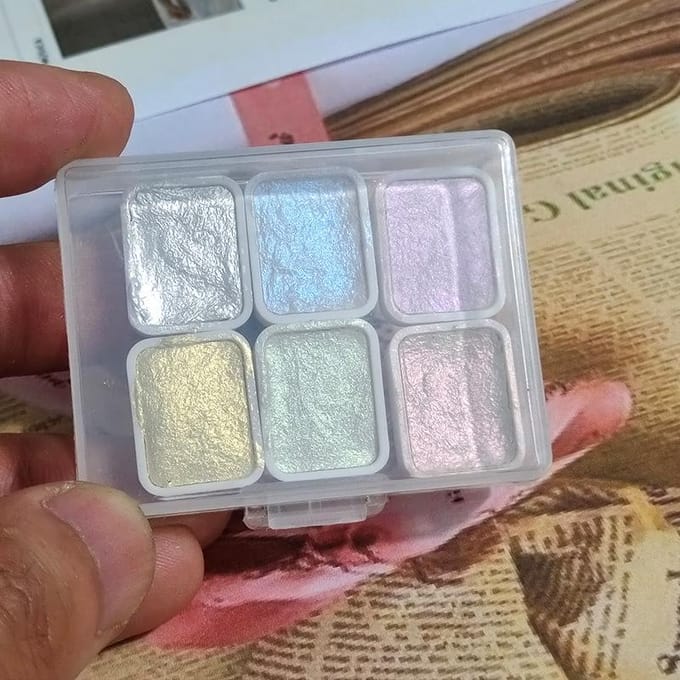 Handgemaakte solide aquarel set palet schilderij nail art benodigdheden