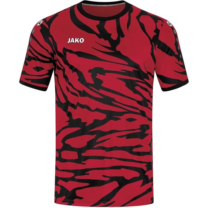 Jako Animal Shirt Korte Mouw Heren - Zwart / Sportrood | Maat: XL