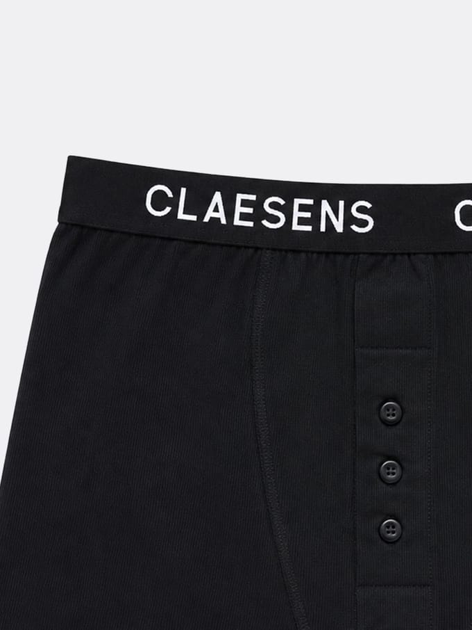 Claesen's® - Boxershort Rib zwart 2-PackCL 2033-Black-XL