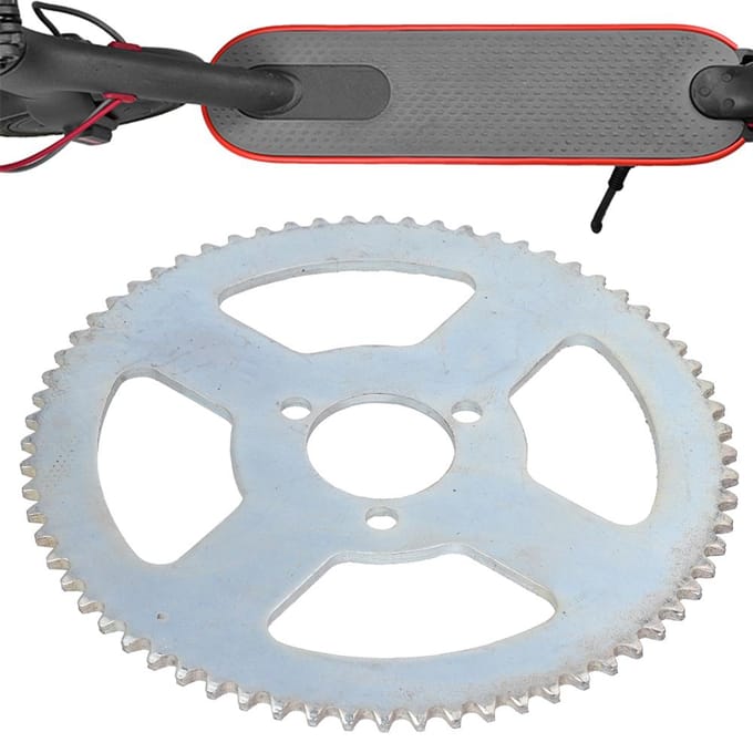 Metalen 65 Tands 25H 3 Gaten Crankstel Tandwielplaat Elektrische Scooter Tandwiel Accessoire white