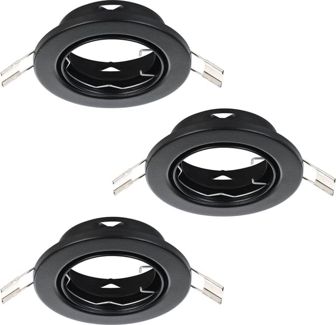 EGLO Agulo 1 Inbouwspot - GU10 - Ø 8.5 cm - Zwart - Set van 3 stuks - Kantelbaar