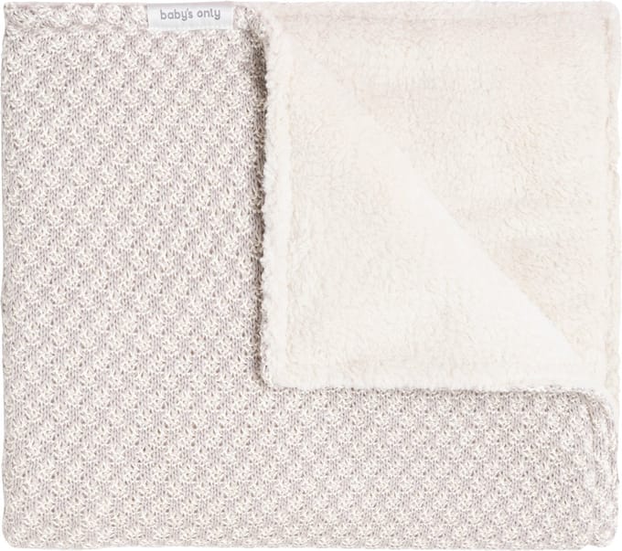 Baby's Only Wiegdeken teddy Happiness - Urban Taupe/Ecru - 70x95 cm