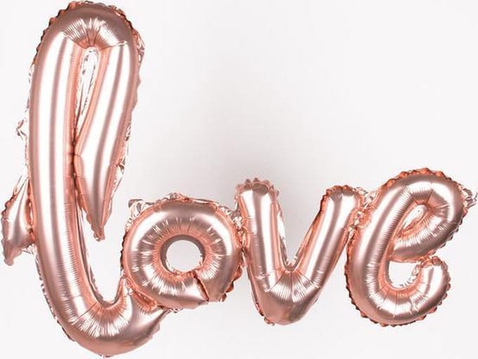 Folie helium ballon Love 108x65cm