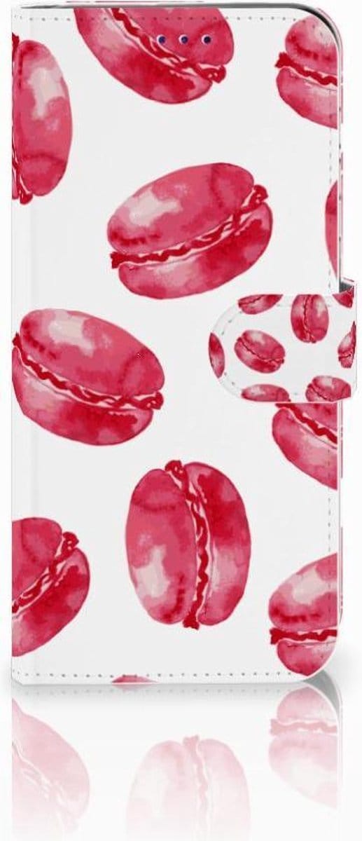 Samsung Galaxy A50 Book Cover Pink Macarons