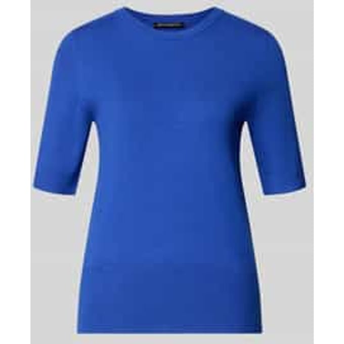Gebreid shirt van viscosemix met ronde hals
