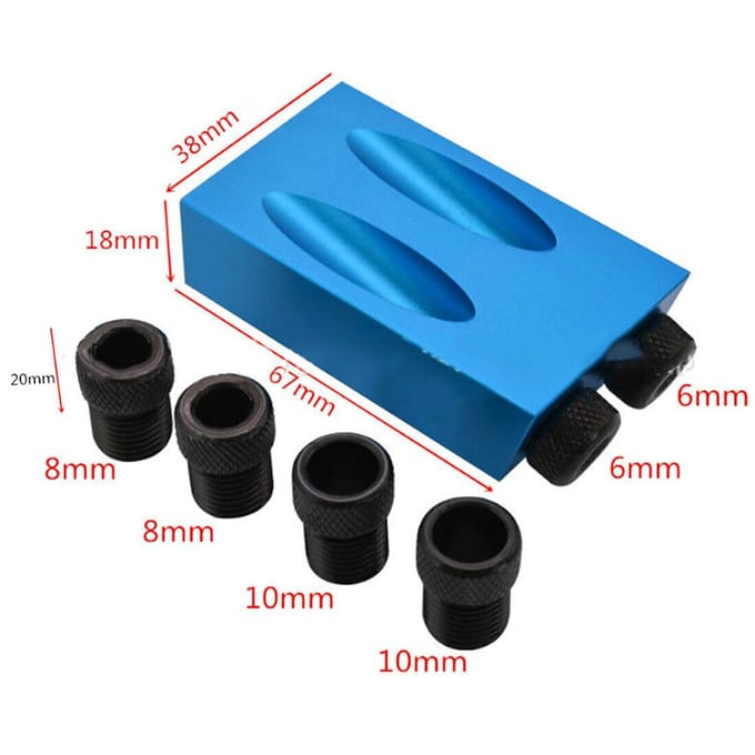 Doe-het-zelf Houtbewerking Pocket Hole Jig Boorset Snijgereedschap Schroefadapter Timmerman 1 Set