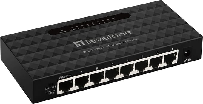 Managed Gigabit Netwerk Switch - 8 Poorten Gigabit Ethernet (10/100/1000)