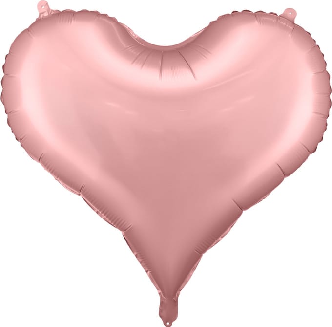Partydeco - Folieballon Hart Licht Roze - 61 x 53 cm