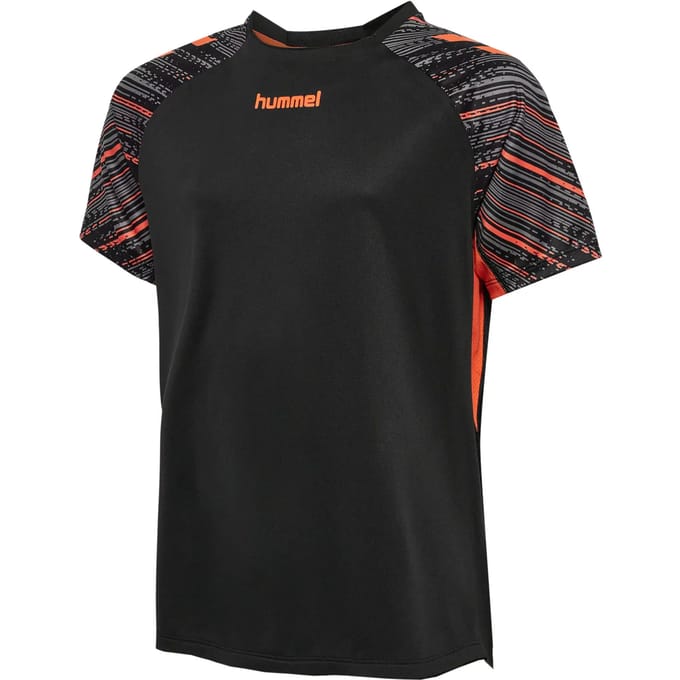 Hummel Kinder T-Shirt Blaze Pro Training Jersey 233064 Black/Orange-116 - ca. 6 Jahre