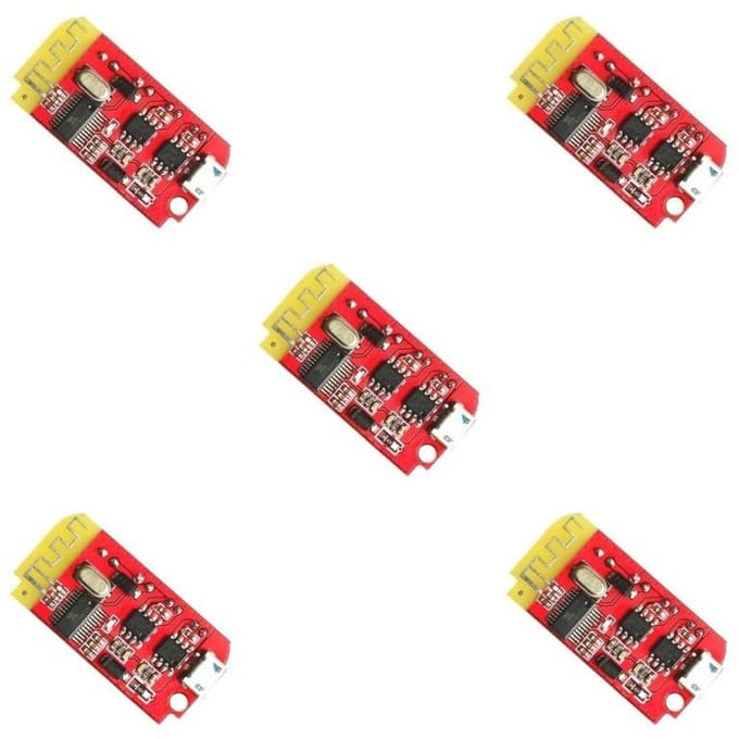 Stereo Bluetooth Versterker - Audio Module - Muziek Streamen - Automatische Koppeling - 5 Sets - Zwart