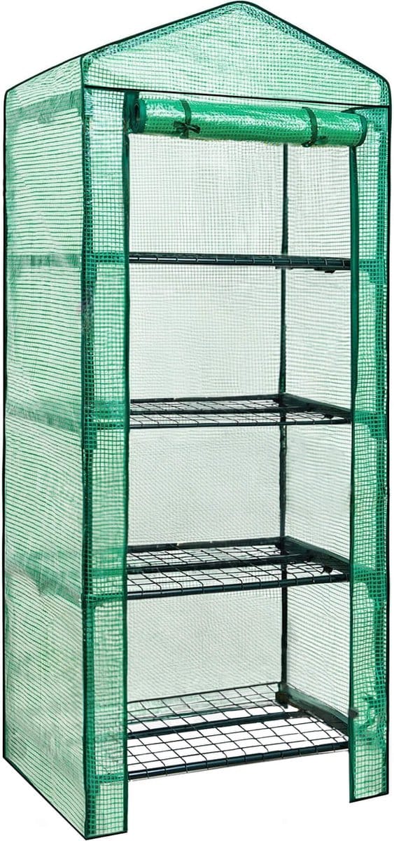 Springos Kweekkas - Tuinkast - Broeikas - Plantenkas -Folie - 160x50x70 CM