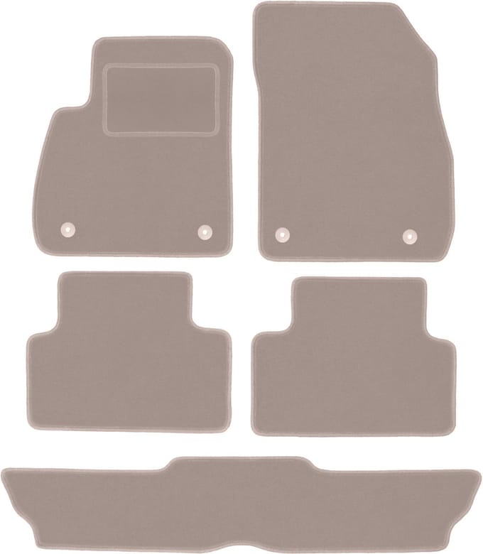 Beige veloursmatten voor: Opel Zafira C 7-zits (2012-2019)
