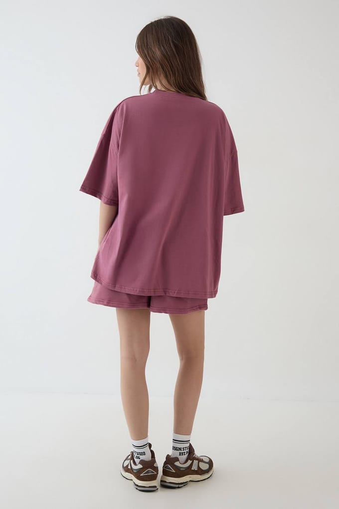 Dames Dsgn Studio Applique Oversized T-shirt | Roos | Maat: XS
