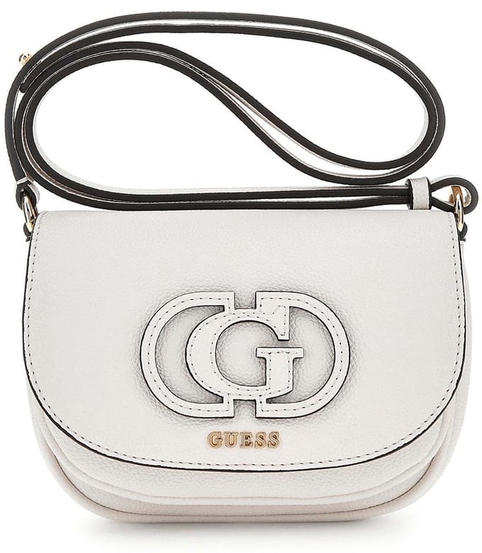 GUESS Schoudertas Calebra Mini Convertible Xbody Flap Bag Creme White Crème